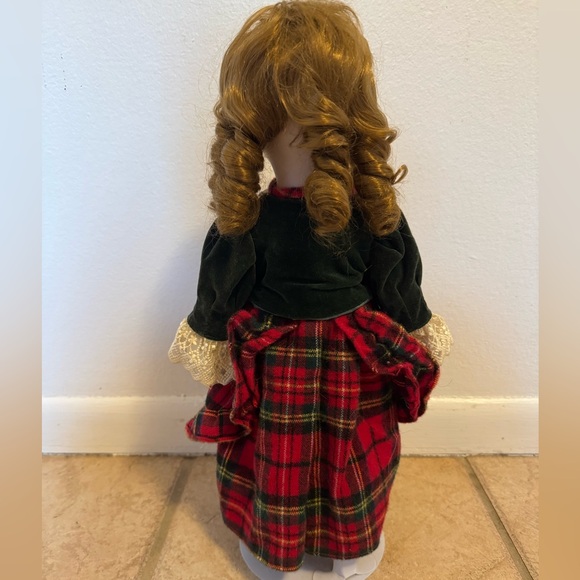 Vintage Showcase Fine Porcelain SFP Christmas Holiday  Dress Baby Doll Polyester